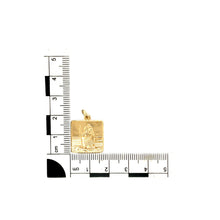 Load image into Gallery viewer, 9ct Gold Square St Christopher Pendant
