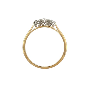 18ct Gold & Diamond Set Trilogy Ring