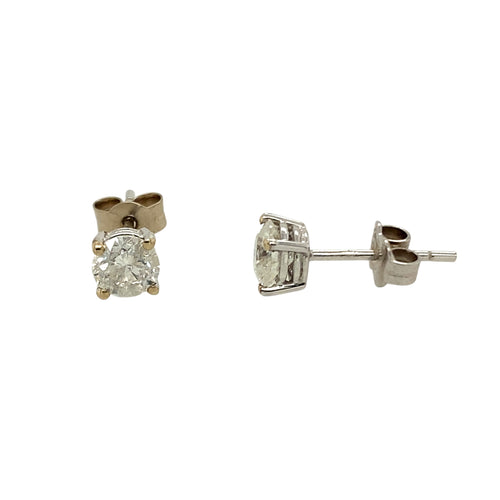 18ct White Gold & Diamond Set Stud Earrings