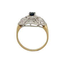 Load image into Gallery viewer, 9ct Gold Diamond &amp; Sapphire Set Dress Ring
