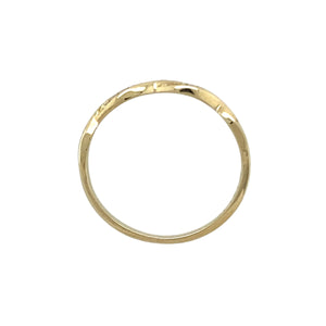 9ct Gold & Diamond Set Twist Band Ring