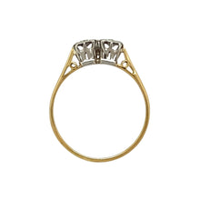 Load image into Gallery viewer, 18ct Gold &amp; Platinum Diamond Set Double Solitaire Ring
