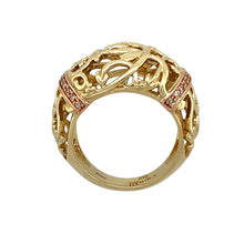 Load image into Gallery viewer, 9ct Gold &amp; Diamond Set Clogau Set Rounded Vine Wide Band Ring
