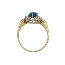 Load image into Gallery viewer, 9ct Gold Diamond &amp; Blue Topaz Set Cluster Ring
