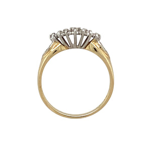 9ct Gold & Diamond Set Cluster Ring