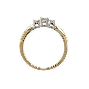 9ct Gold & Diamond Set Trilogy Ring