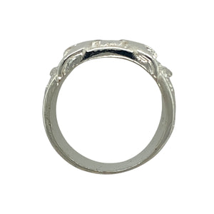 New 925 Silver Double Buckle Ring