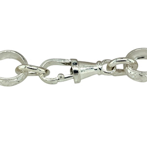 New 925 Solid Silver 7.5" Patterned Belcher Bracelet with the weight 21.40 gram and link width 11mm