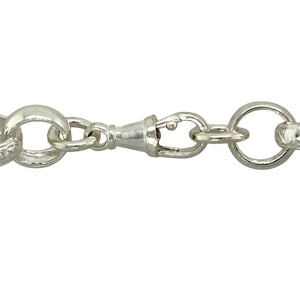 New 925 Solid Silver 20" Patterned Belcher Chain with the weight 61.40 grams and link width 11mm