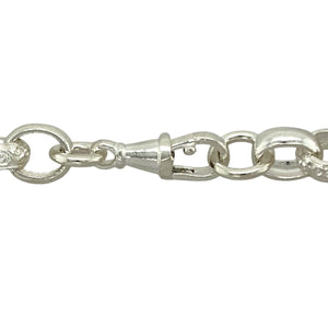 New 925 Solid Silver 24" Patterned Belcher Chain with the weight 76.70 grams and link width 9mm