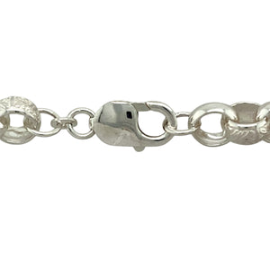 New 925 Solid Silver 31" Patterned Belcher Chain with the weight 83.10 grams and link width 10mm