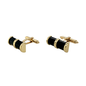 9ct Gold & Black Stone Cufflinks