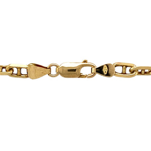 Preowned 9ct Yellow Gold 20" Faceted Anchor Chain with the weight 17.80 grams and link width 4mm