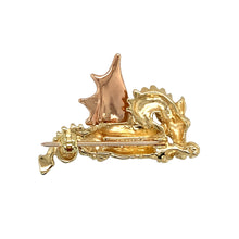 Load image into Gallery viewer, Preowned 9ct Yellow and Rose Gold Clogau Welsh Dragon Brooch with the weight 7.10 grams
