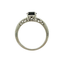 Load image into Gallery viewer, 9ct White Gold &amp; Black Stone Set Solitaire Ring
