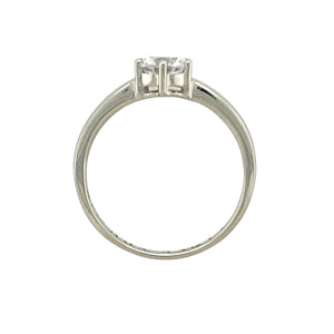 9ct White Gold & Cubic Zirconia Set Solitaire Ring