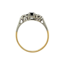 Load image into Gallery viewer, 18ct Gold Diamond &amp; Sapphire Set Trilogy Ring
