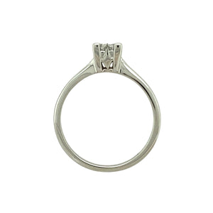 9ct White Gold & Diamond Illusion Set Solitaire Ring