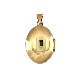 Preowned 9ct Yellow Gold Patterned Oval Locket with the weight 1.60 grams