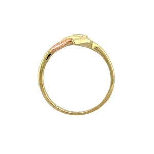 9ct Gold & Diamond Set Clogau Leaf Ring