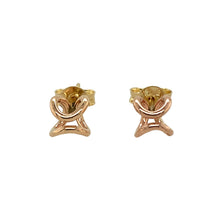 Load image into Gallery viewer, Preowned 9ct Yellow and Rose Welsh Gold Curved Stud Earrings with the weight 1.40 grams
