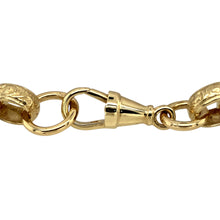 Load image into Gallery viewer, Preowned 9ct Yellow Gold 9.5&quot; Patterned Belcher Bracelet with the weight 28.90 grams and link width 10mm
