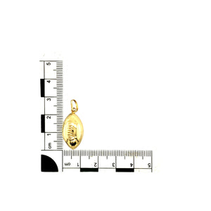 9ct Gold Welsh Rugby Ball Pendant