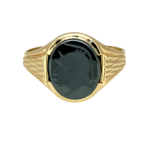 9ct Gold & Hematite Centurion Signet Ring