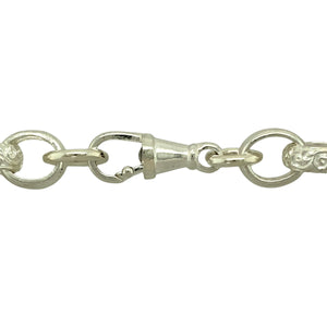 New 925 Solid Silver 24" Patterned Belcher Chain with the weight 78.50 grams and link width 10mm