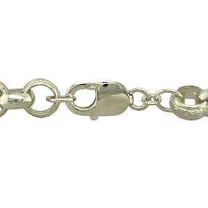 New 925 Solid Silver 28" Patterned Belcher Chain with the weight 79.80 grams and link width 10mm