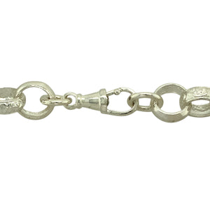 New 925 Solid Silver 22" Patterned Belcher Chain with the weight 64.60 grams and link width 11mm