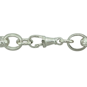 New 925 Solid Silver 26" Patterned Belcher Chain with the weight 79.80 grams and link width 10mm