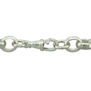 New 925 Solid Silver 26" Patterned Belcher Chain with the weight 81.80 grams and link width 10mm