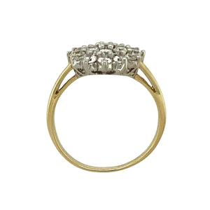 9ct Gold & Cubic Zirconia Set Cluster Ring