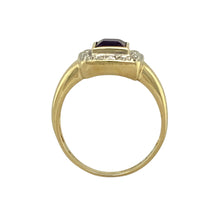 Load image into Gallery viewer, 9ct Gold Diamond &amp; Amethyst Set Halo Ring
