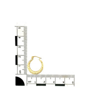 Load image into Gallery viewer, 9ct Gold Patterned Creole Earrings
