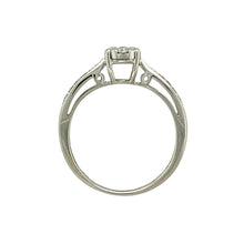 Load image into Gallery viewer, 9ct White Gold &amp; Diamond Illusion Set Solitaire Ring
