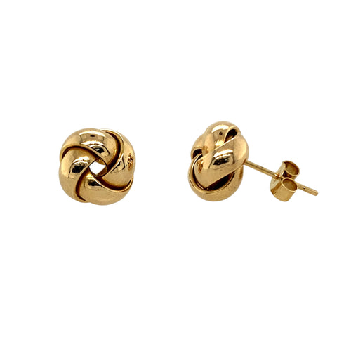 9ct Gold 10mm Knot Stud Earrings