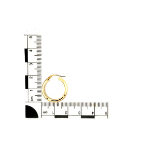 9ct Gold Polished Plain Hoop Creole Earrings