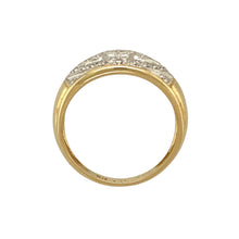 Load image into Gallery viewer, 9ct Gold &amp; Diamond Set Patterned Wide Band Ring
