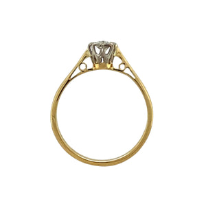 18ct Gold & Diamond Set Solitaire Ring