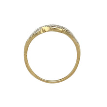 Load image into Gallery viewer, 9ct Gold &amp; Diamond Set Wave Band Ring
