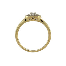 Load image into Gallery viewer, 9ct Gold &amp; Diamond Set Double Halo Cluster Ring
