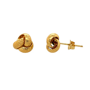 9ct Gold 10mm Knot Stud Earrings