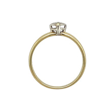 Load image into Gallery viewer, 9ct Gold &amp; Diamond Offset Square Set Solitaire Ring
