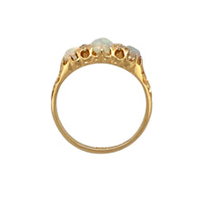 Load image into Gallery viewer, 18ct Gold Diamond &amp; Opalique Set Vintage Style Ring
