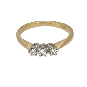 9ct Gold & Diamond Set Trilogy Ring