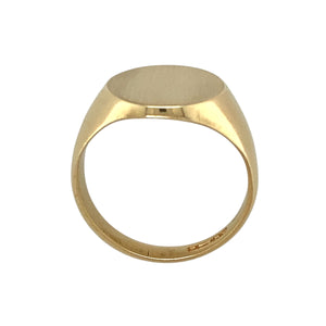 9ct Gold Brushed Finish Oval Signet Ring