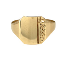 Load image into Gallery viewer, 9ct Gold Patterned Rectangle Signet Ring
