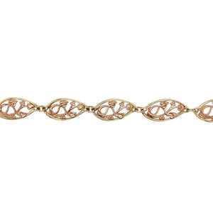 9ct Gold Tree of Life Style 8.25" Bracelet